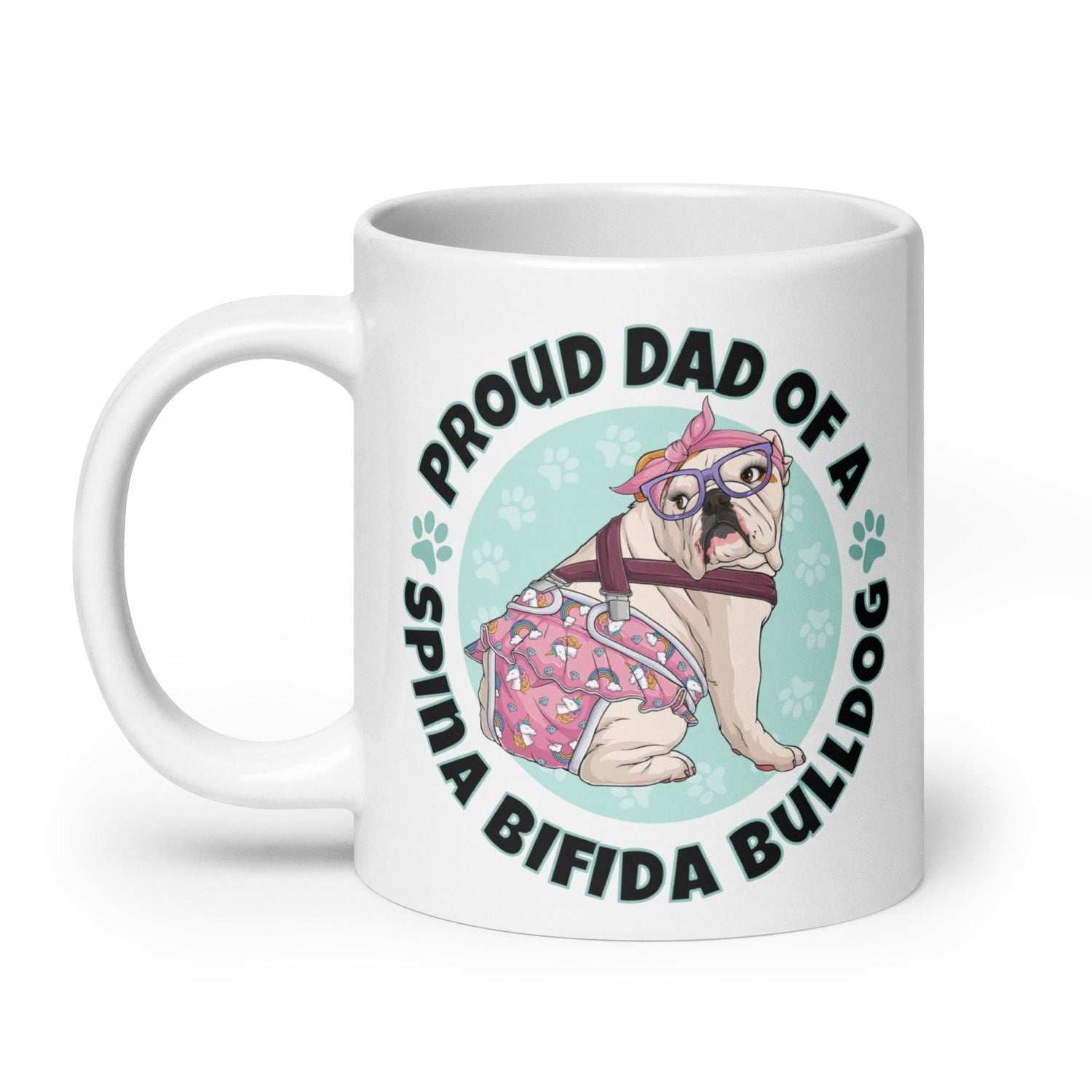 Proud Dad of a Spina Bifida Bulldog Mug