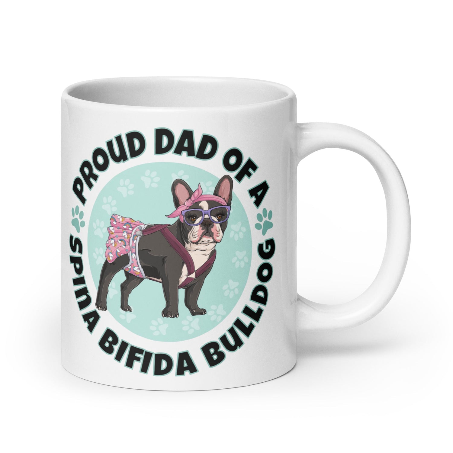 Proud Dad of a Spina Bifida Bulldog Mug