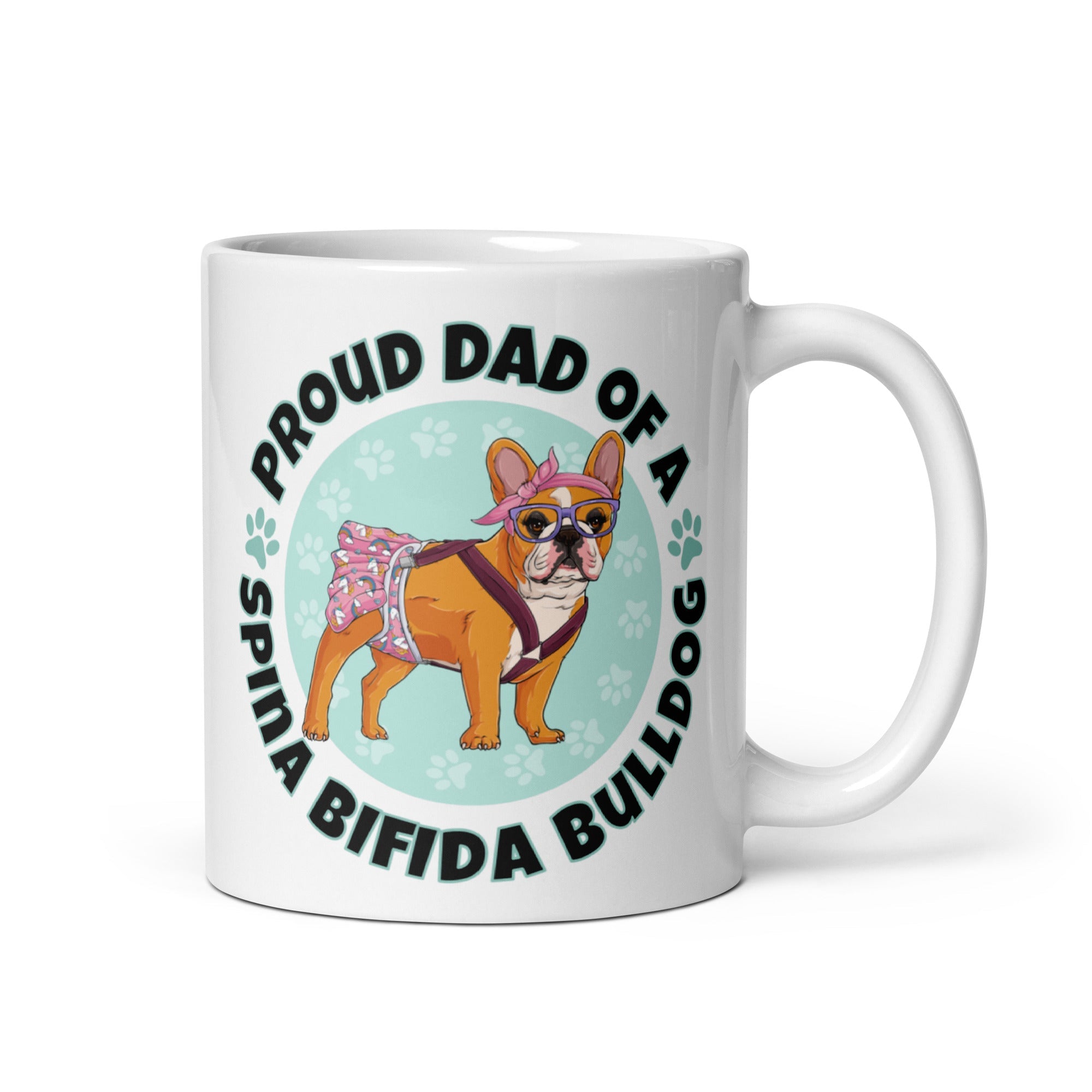 Proud Dad of a Spina Bifida Bulldog Mug