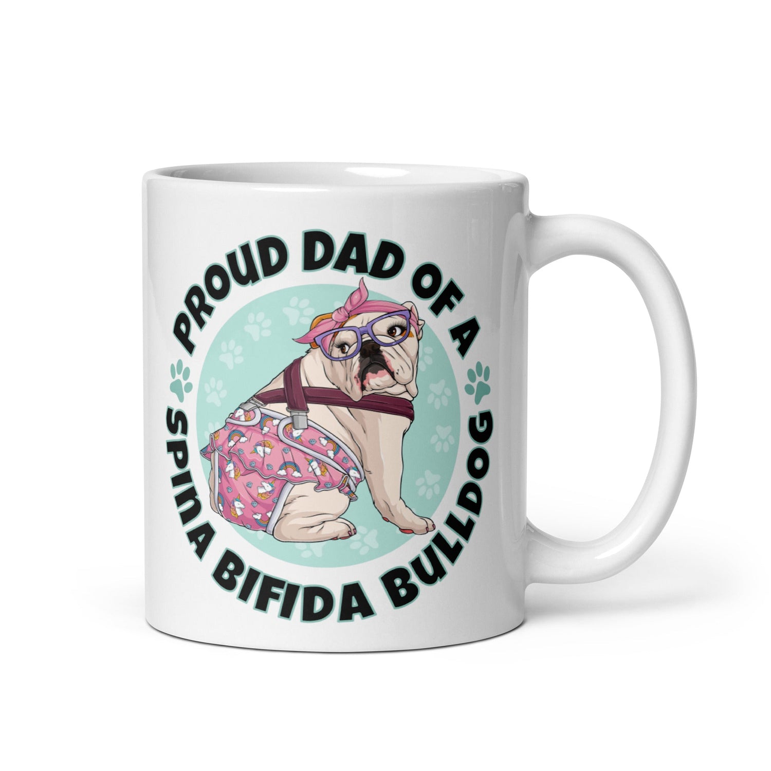 Proud Dad of a Spina Bifida Bulldog Mug