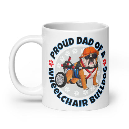 Proud Dad of a Wheelchair Bulldog Mug