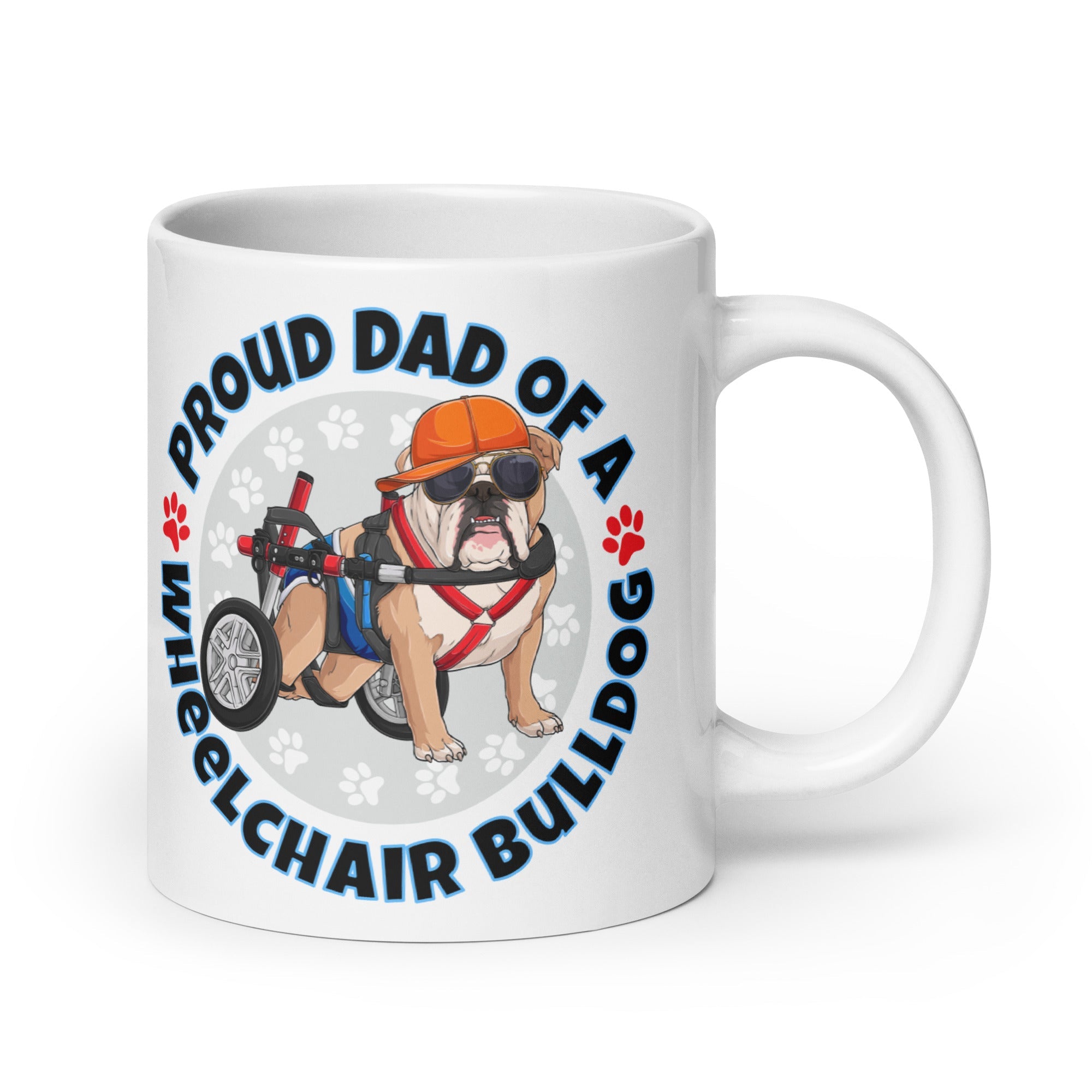 Proud Dad of a Wheelchair Bulldog Mug