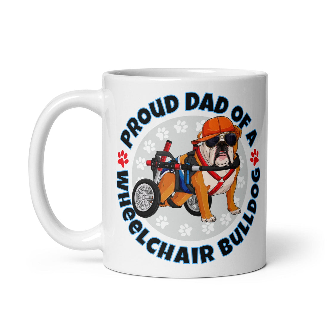 Proud Dad of a Wheelchair Bulldog Mug