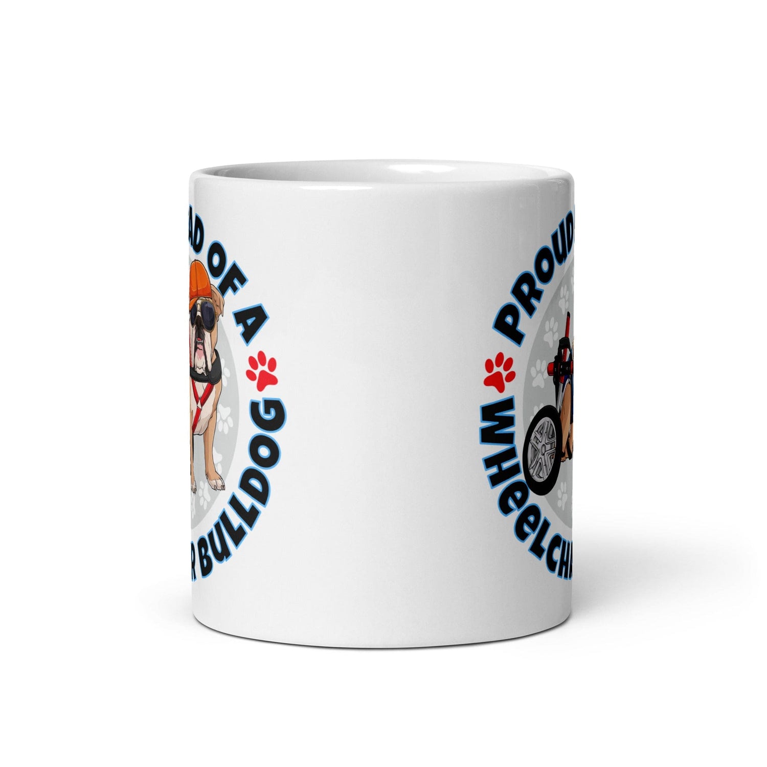 Proud Dad of a Wheelchair Bulldog Mug