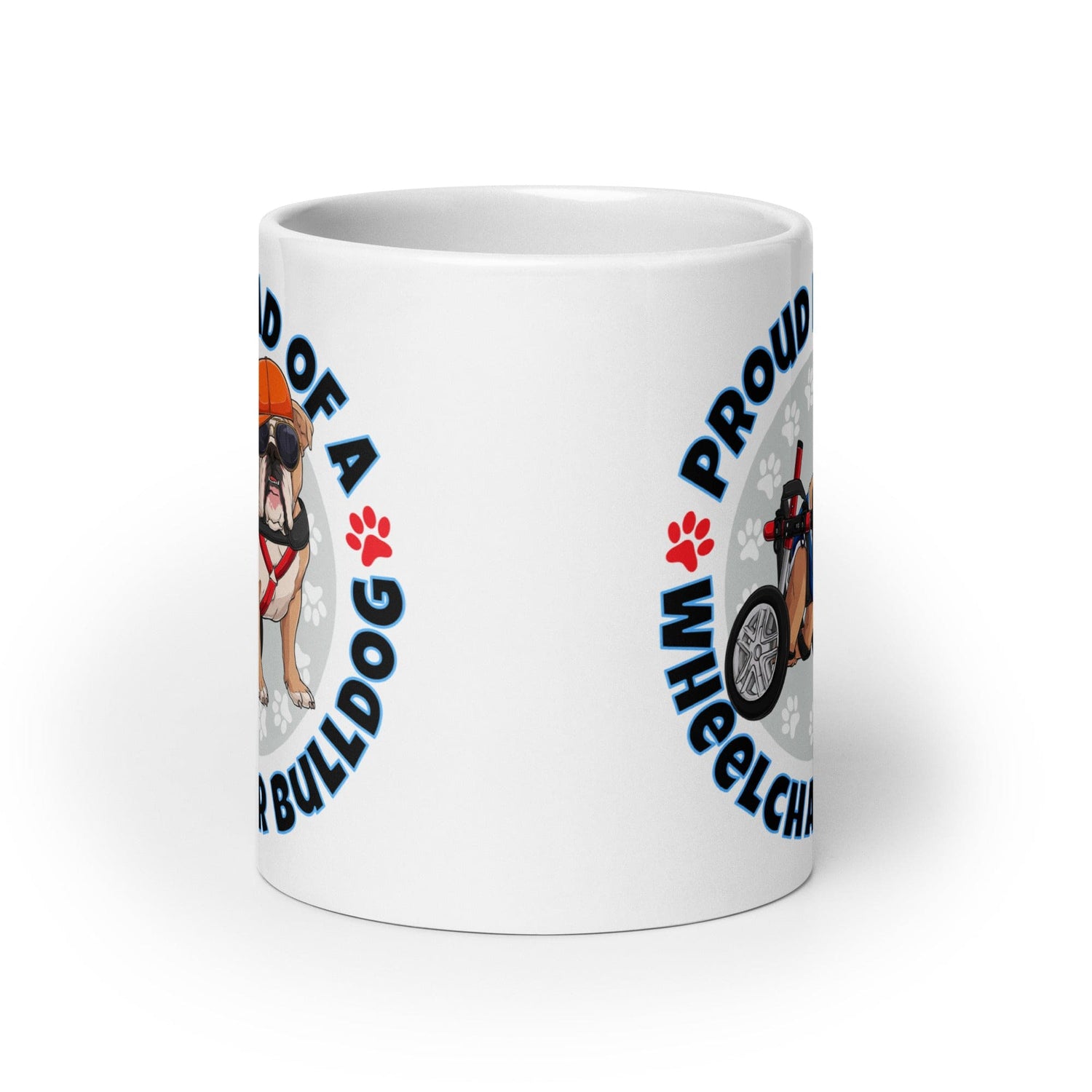 Proud Dad of a Wheelchair Bulldog Mug