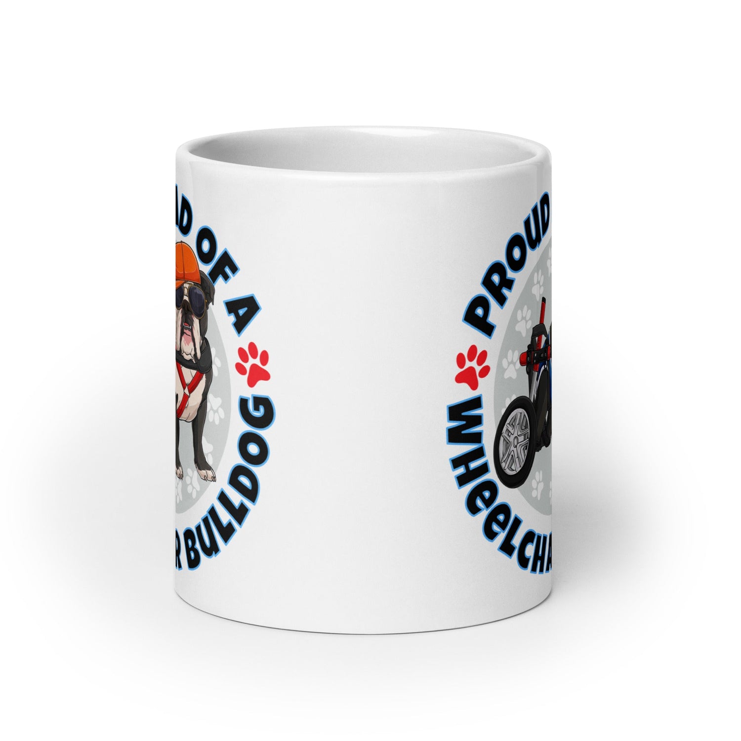 Proud Dad of a Wheelchair Bulldog Mug