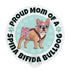 "Proud Mom of a Spina Bifida Bulldog" Female Frenchie Mouse Pad | Fawn & White Colored