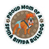 "Proud Mom of a Spina Bifida Bulldog" Male Frenchie Mouse Pad | Red & White Colored