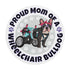 "Proud Mom of a Wheelchair Bulldog" Female Frenchie Mouse Pad | Black & White Colored
