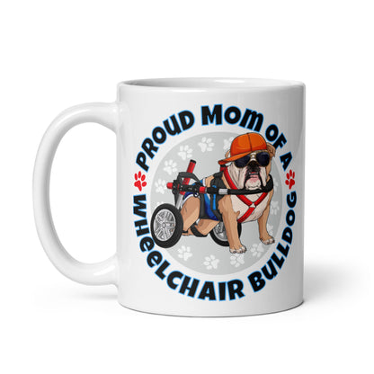 Proud Mom of a Wheelchair Bulldog Mug