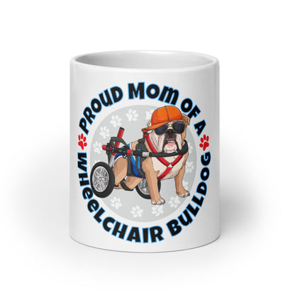 Proud Mom of a Wheelchair Bulldog Mug