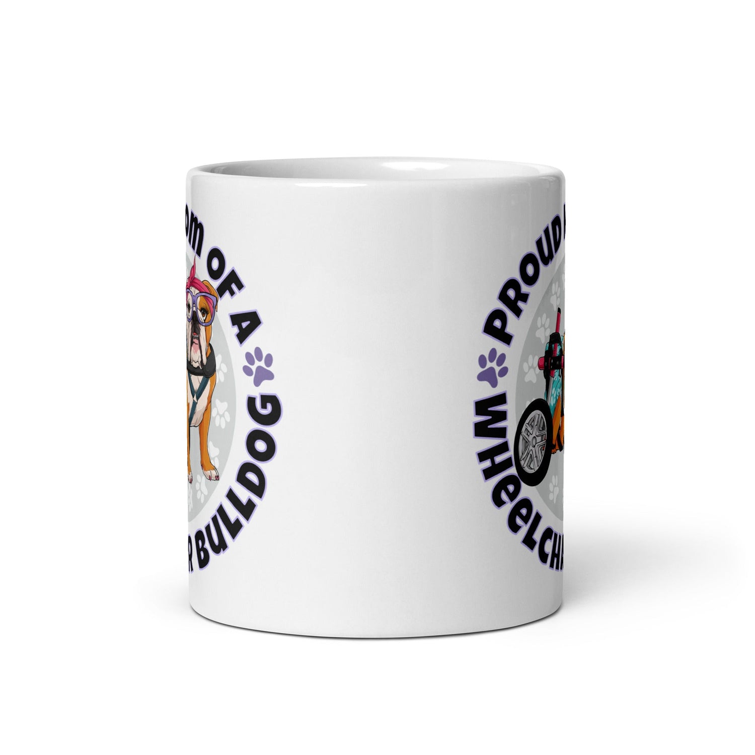 Proud Mom of a Wheelchair Bulldog Mug