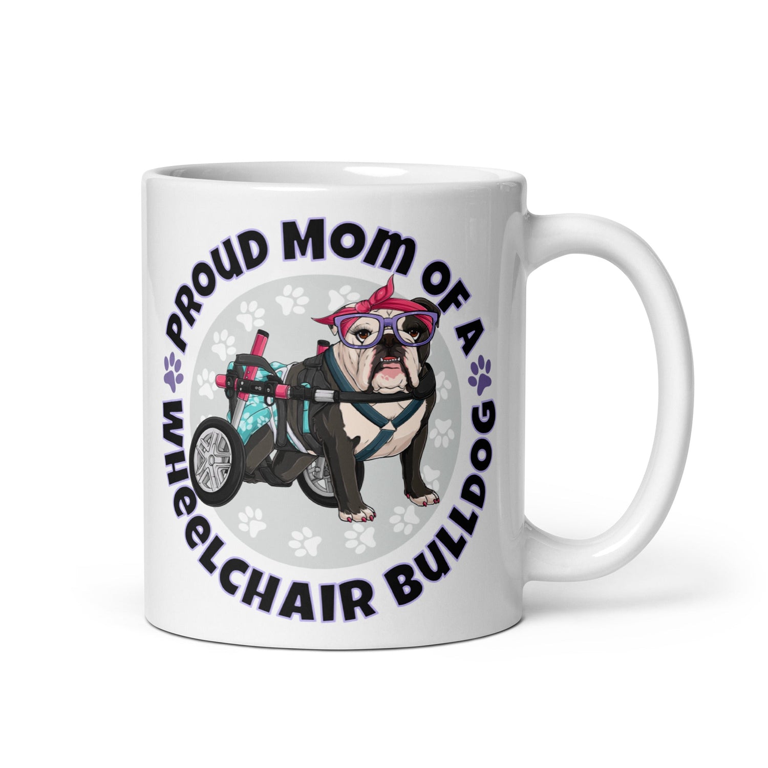 Proud Mom of a Wheelchair Bulldog Mug