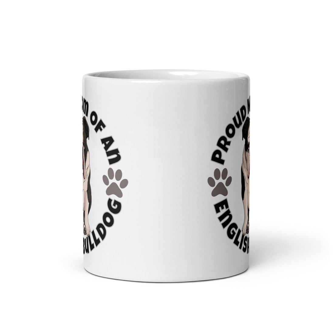 "Proud Mom of an English Bulldog" Mug | B&W Colored