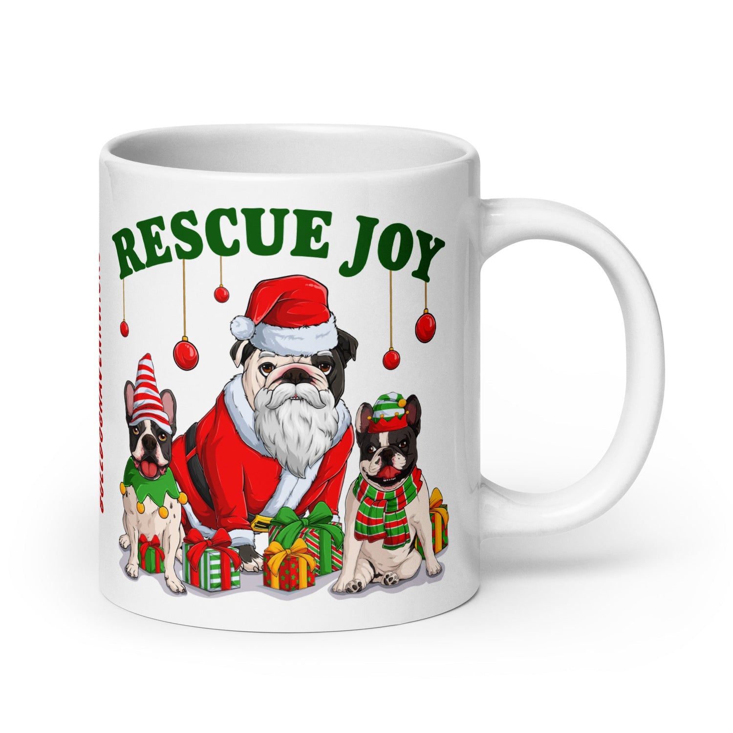&quot;Rescue Joy&quot; Bulldog Haven NW Christmas Mug