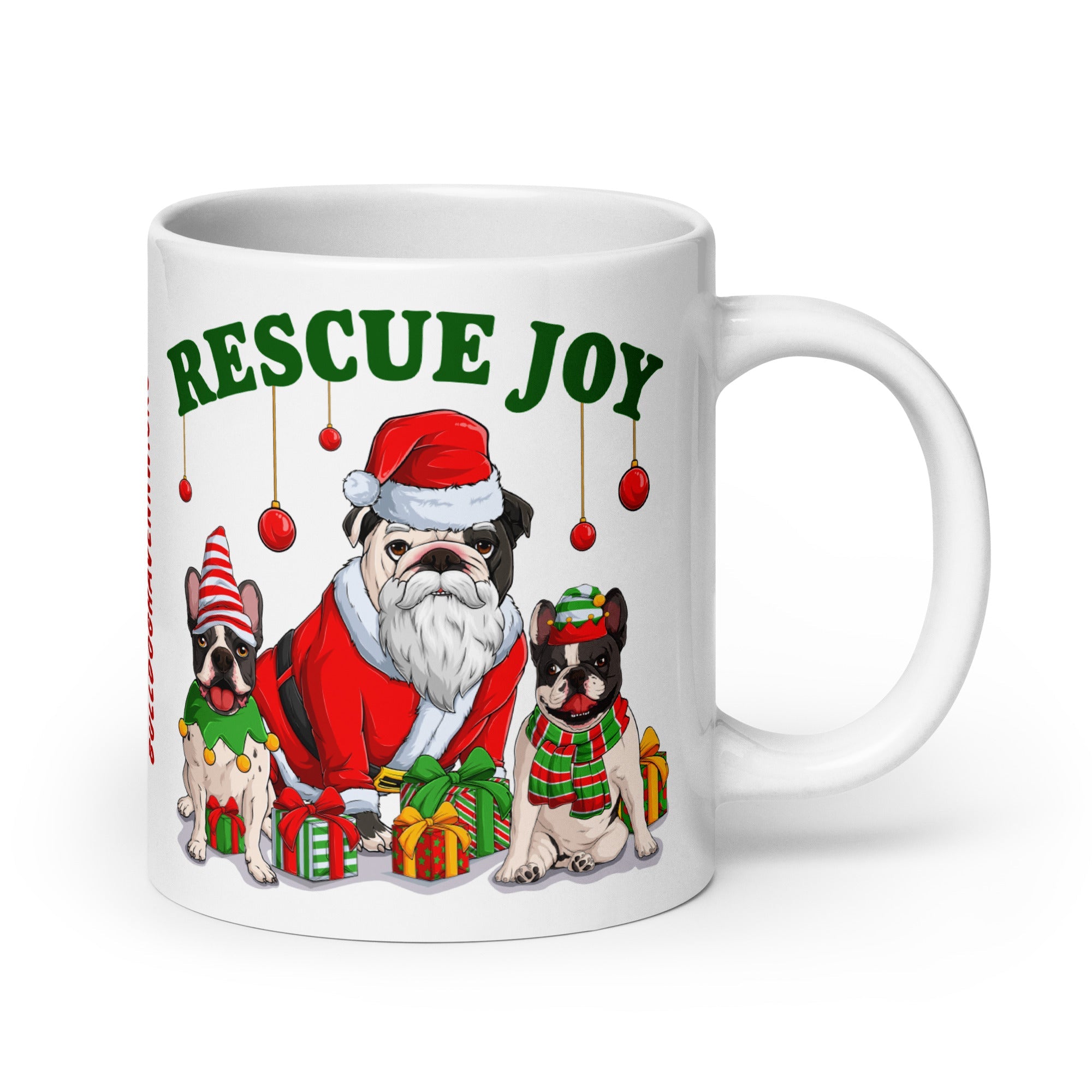&quot;Rescue Joy&quot; Bulldog Haven NW Christmas Mug