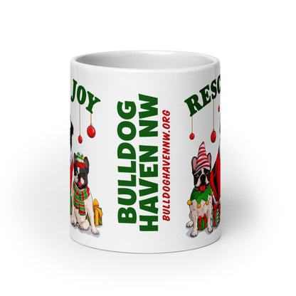 &quot;Rescue Joy&quot; Bulldog Haven NW Christmas Mug