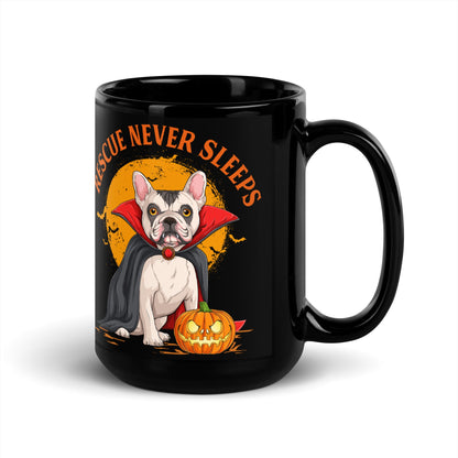 “Rescue Never Sleeps” BHNW Frenchie Halloween Mug