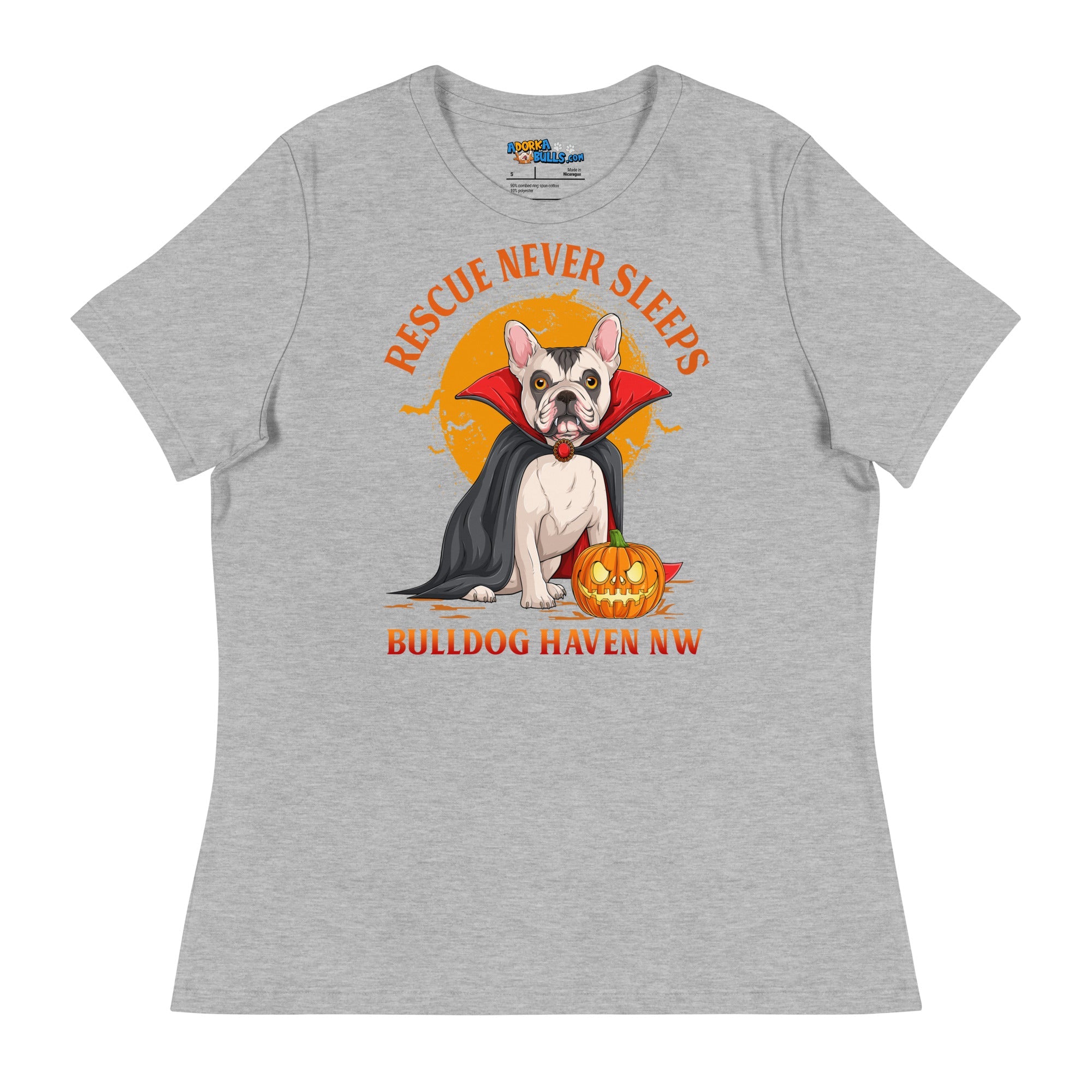 &quot;Rescue Never Sleeps&quot; BHNW Frenchie Halloween Women’s T-Shirt
