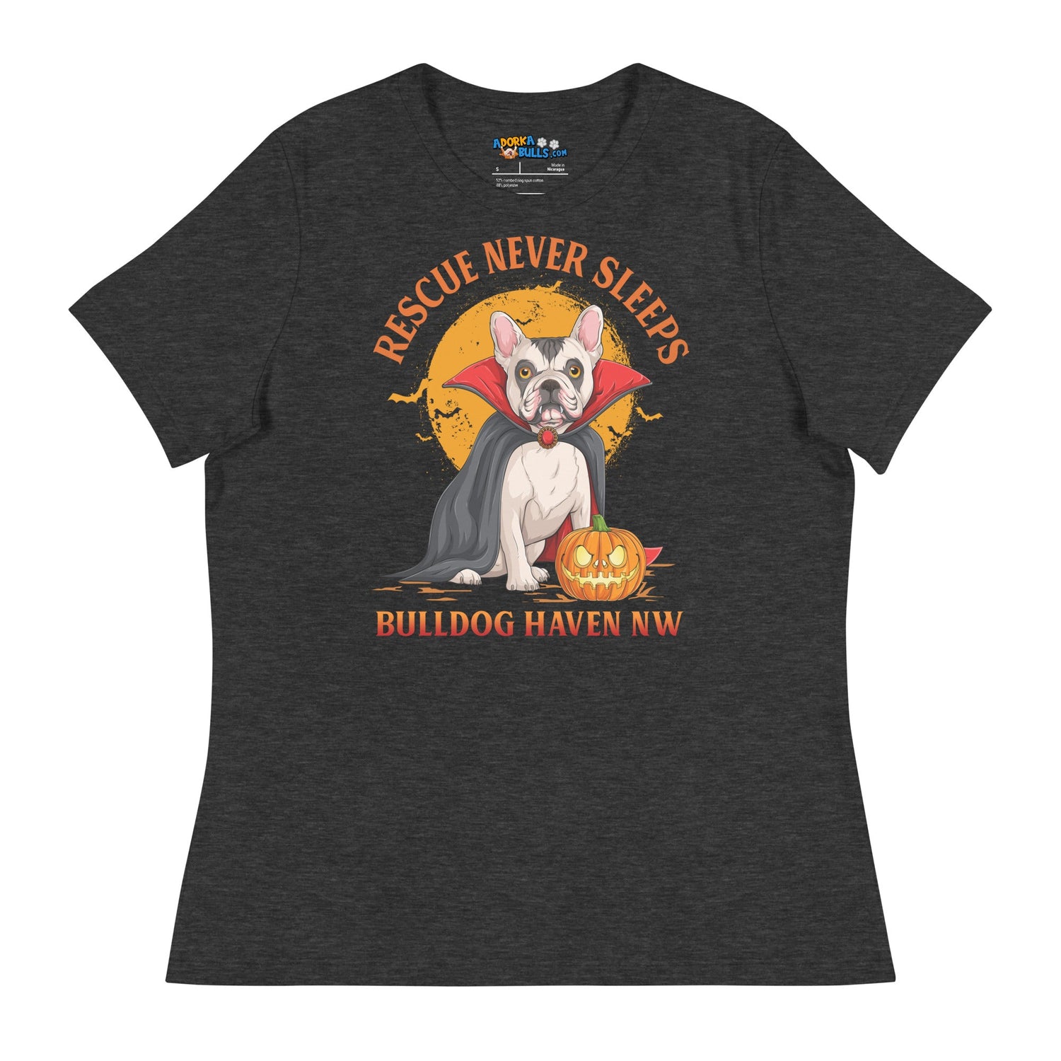 &quot;Rescue Never Sleeps&quot; BHNW Frenchie Halloween Women’s T-Shirt