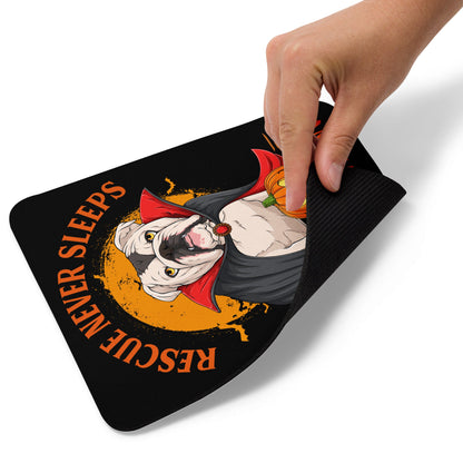 “Rescue Never Sleeps” Dracula Bulldog Mouse Pad – BHNW Halloween Collection