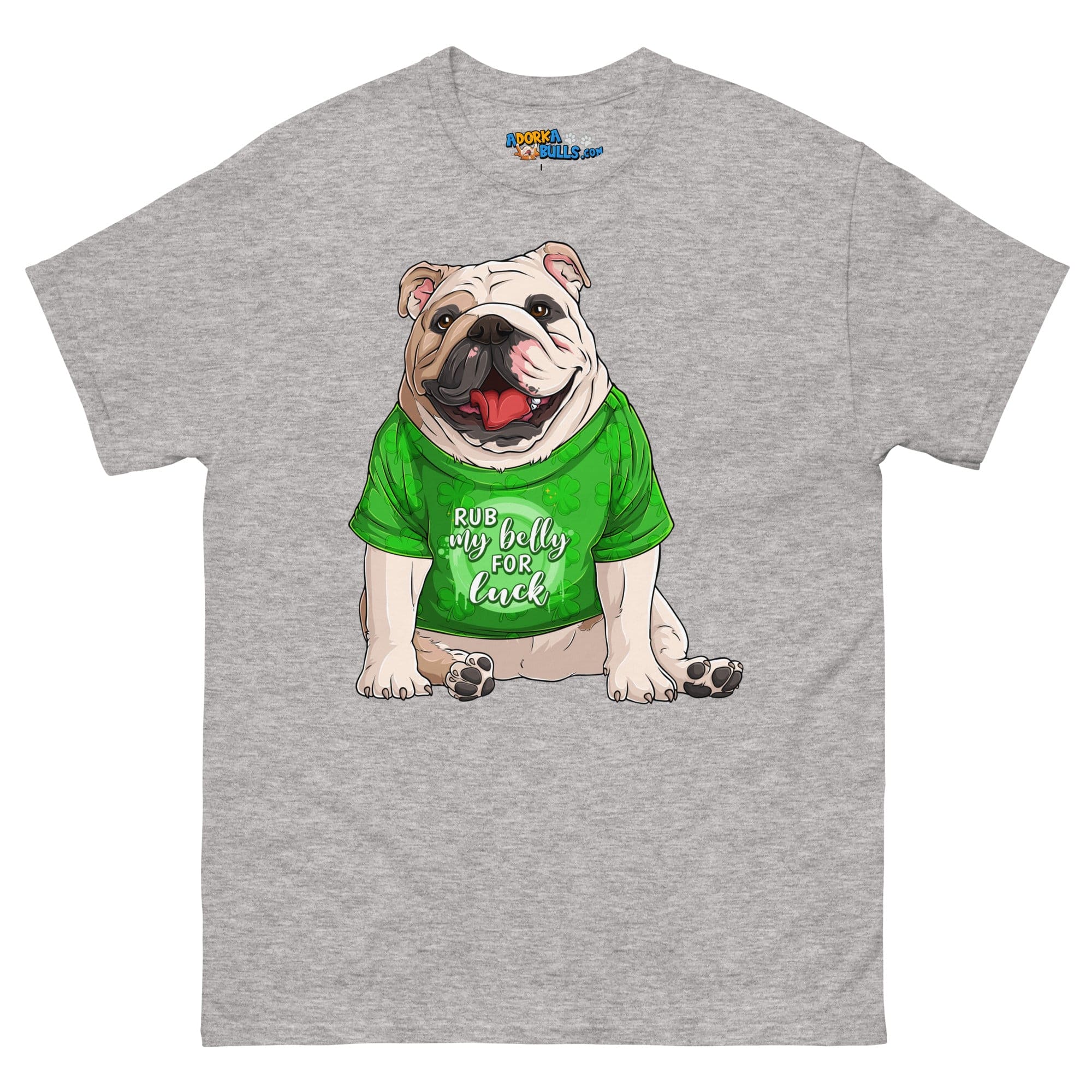 &quot;Rub My Belly For Luck&quot; English Bulldog Men&