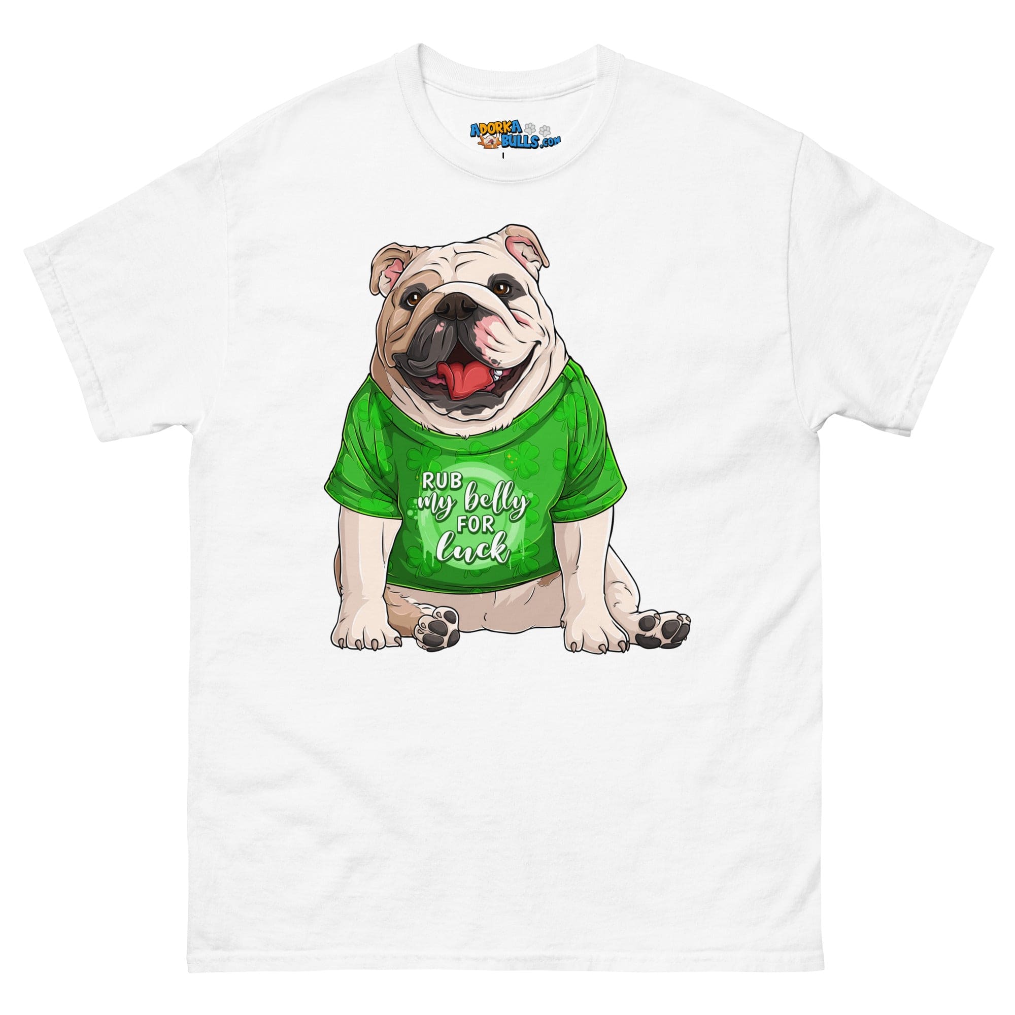 &quot;Rub My Belly For Luck&quot; English Bulldog Men&