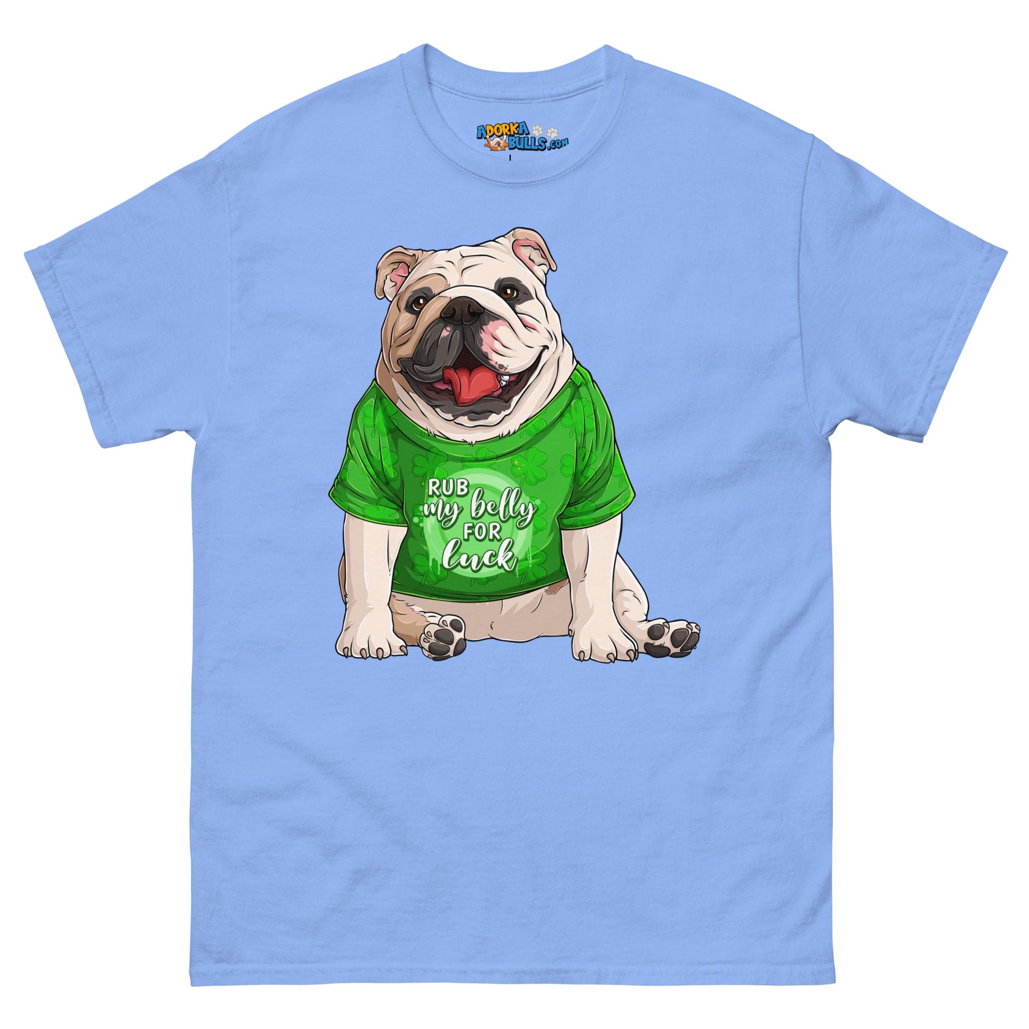 &quot;Rub My Belly For Luck&quot; English Bulldog Men&