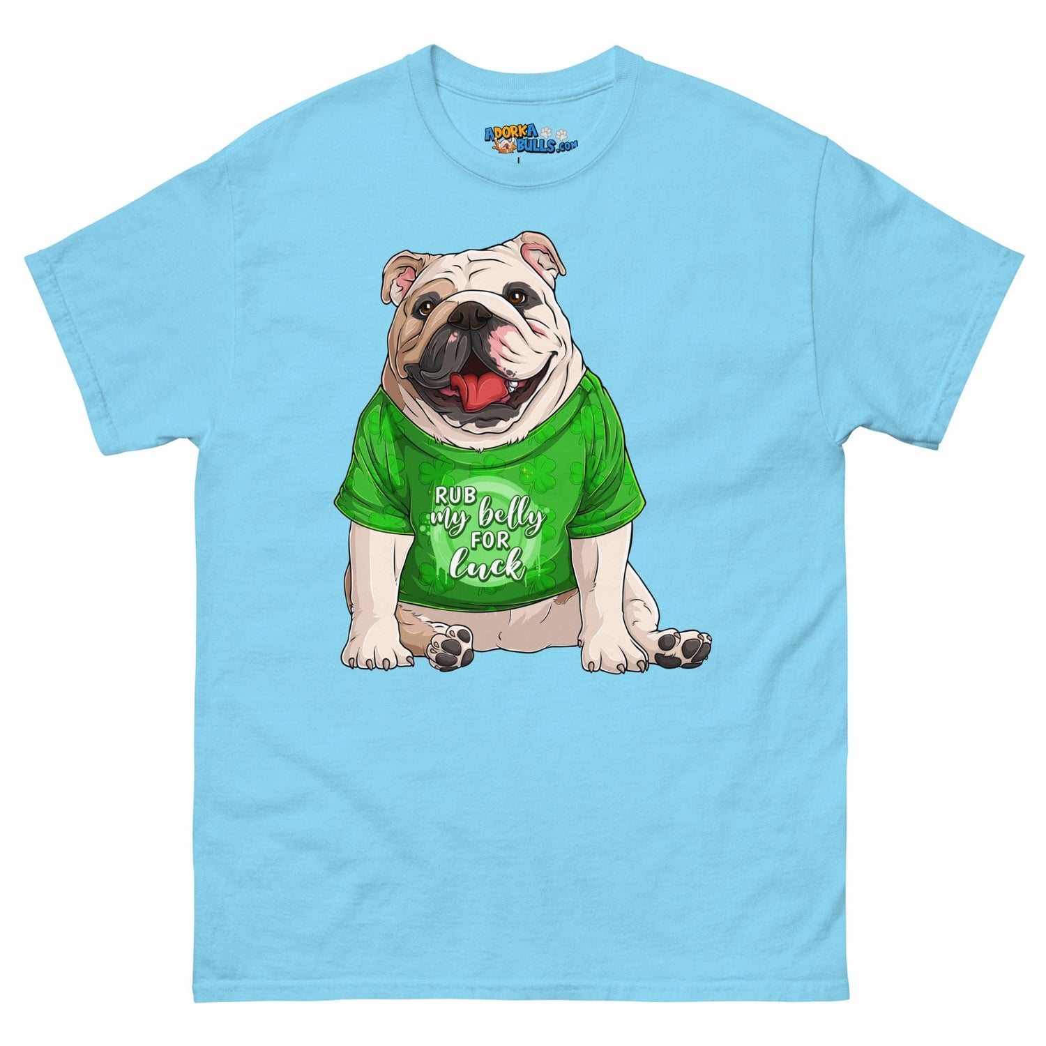 &quot;Rub My Belly For Luck&quot; English Bulldog Men&