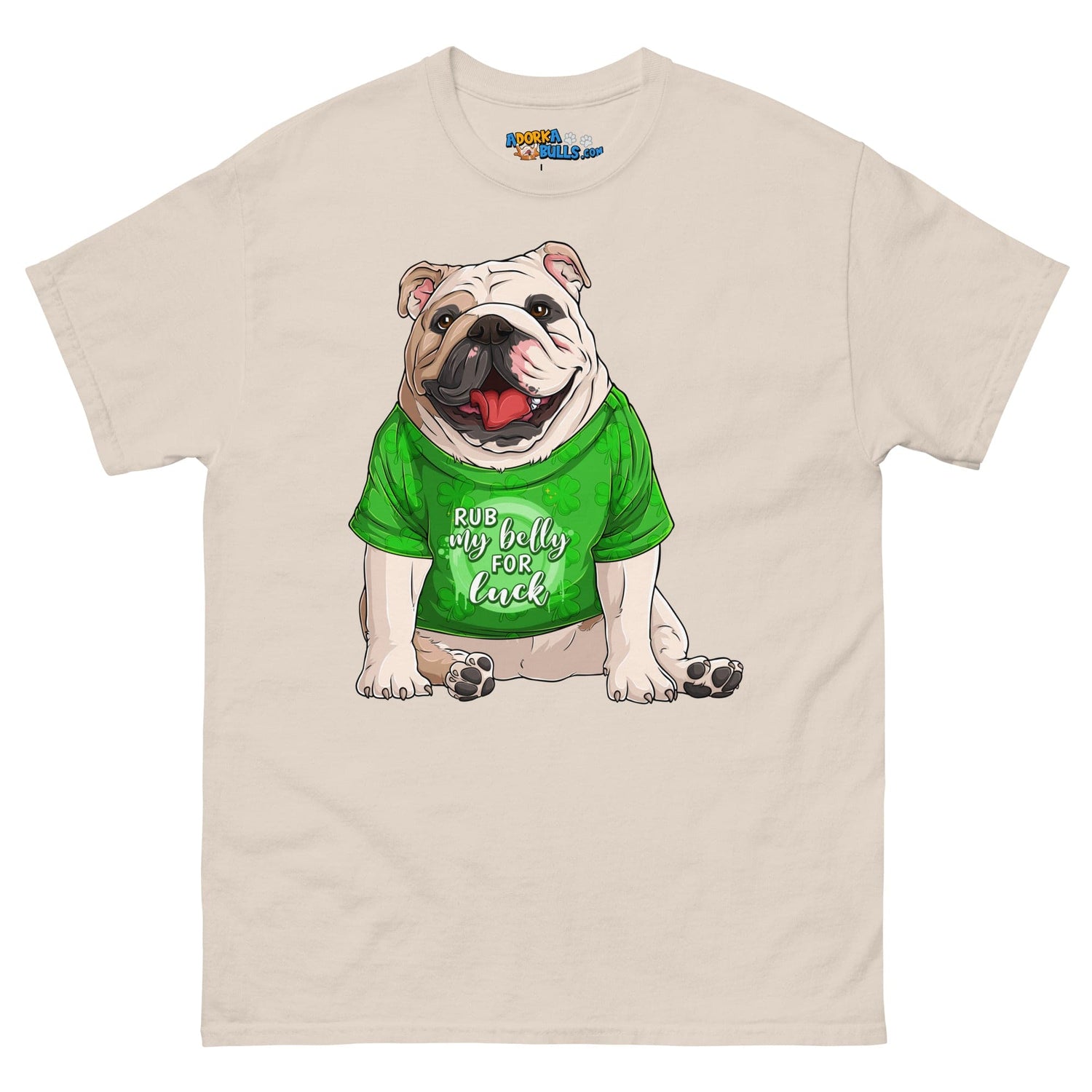 &quot;Rub My Belly For Luck&quot; English Bulldog Men&