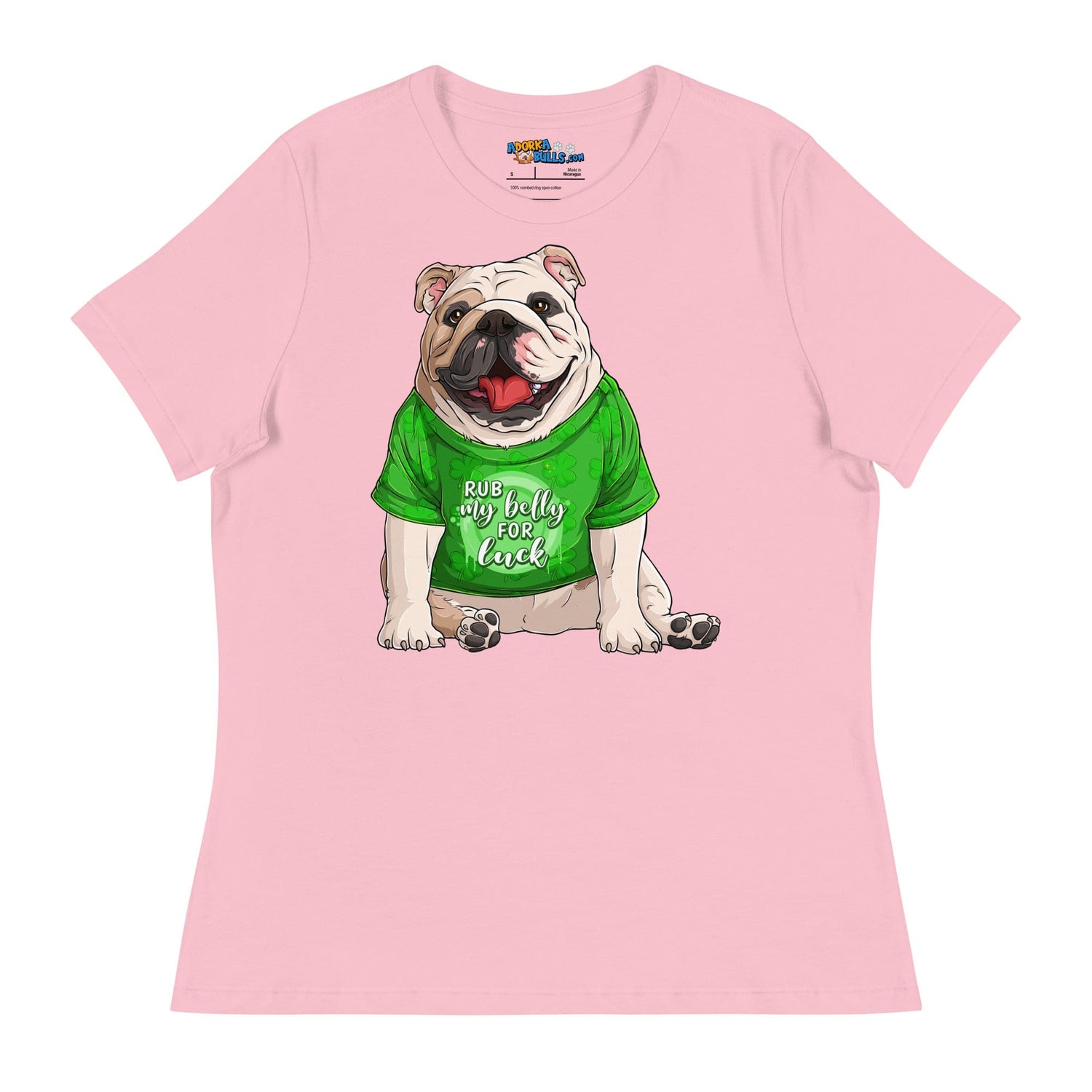 &quot;Rub My Belly For Luck&quot; English Bulldog Women&