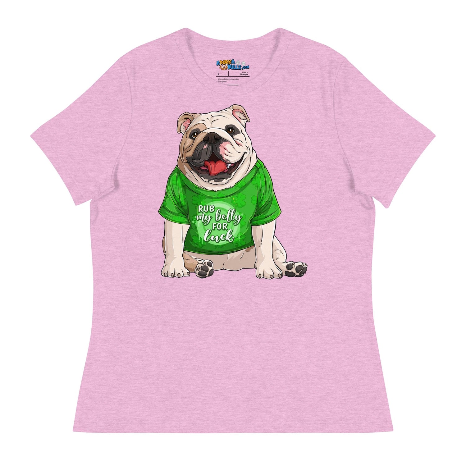 &quot;Rub My Belly For Luck&quot; English Bulldog Women&