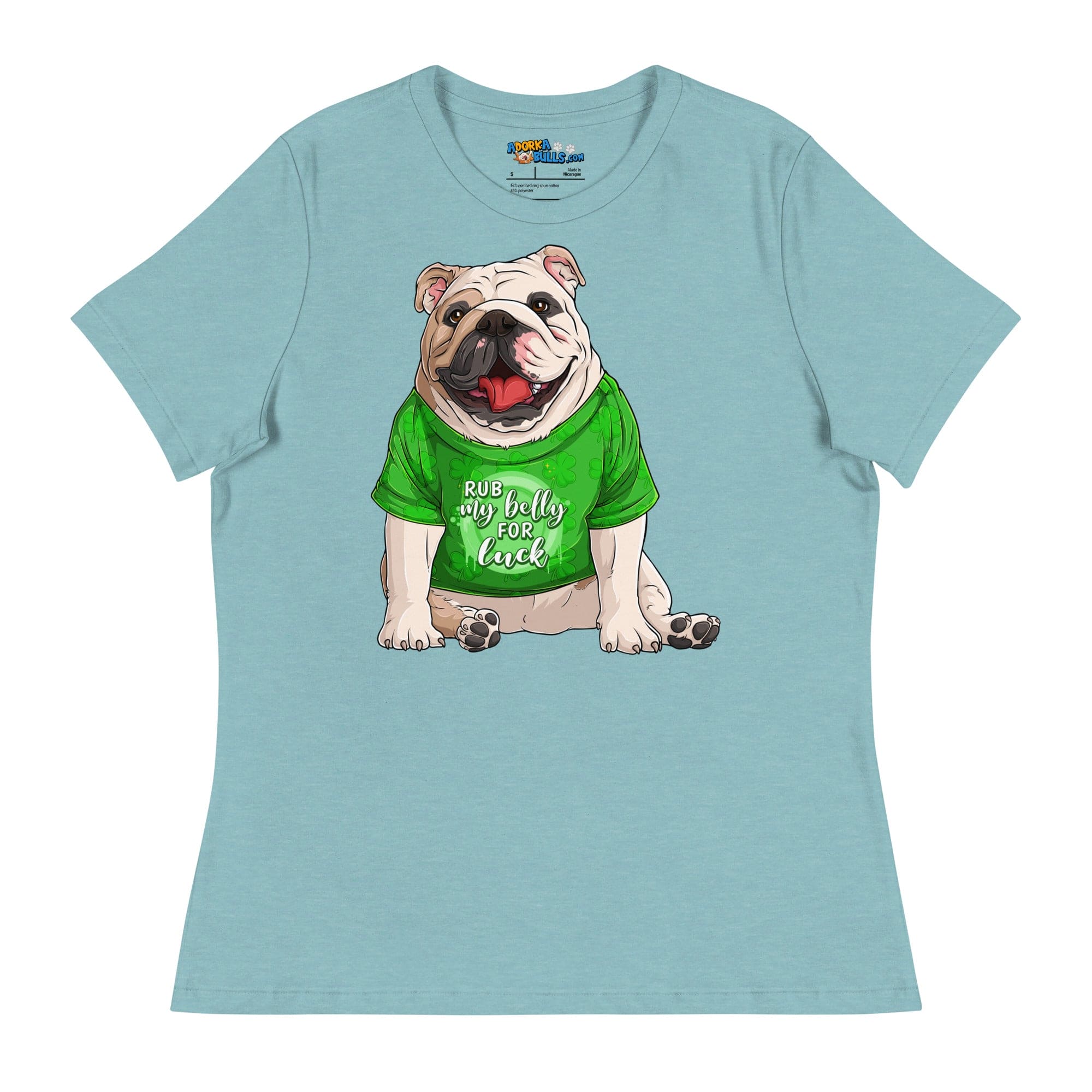 &quot;Rub My Belly For Luck&quot; English Bulldog Women&