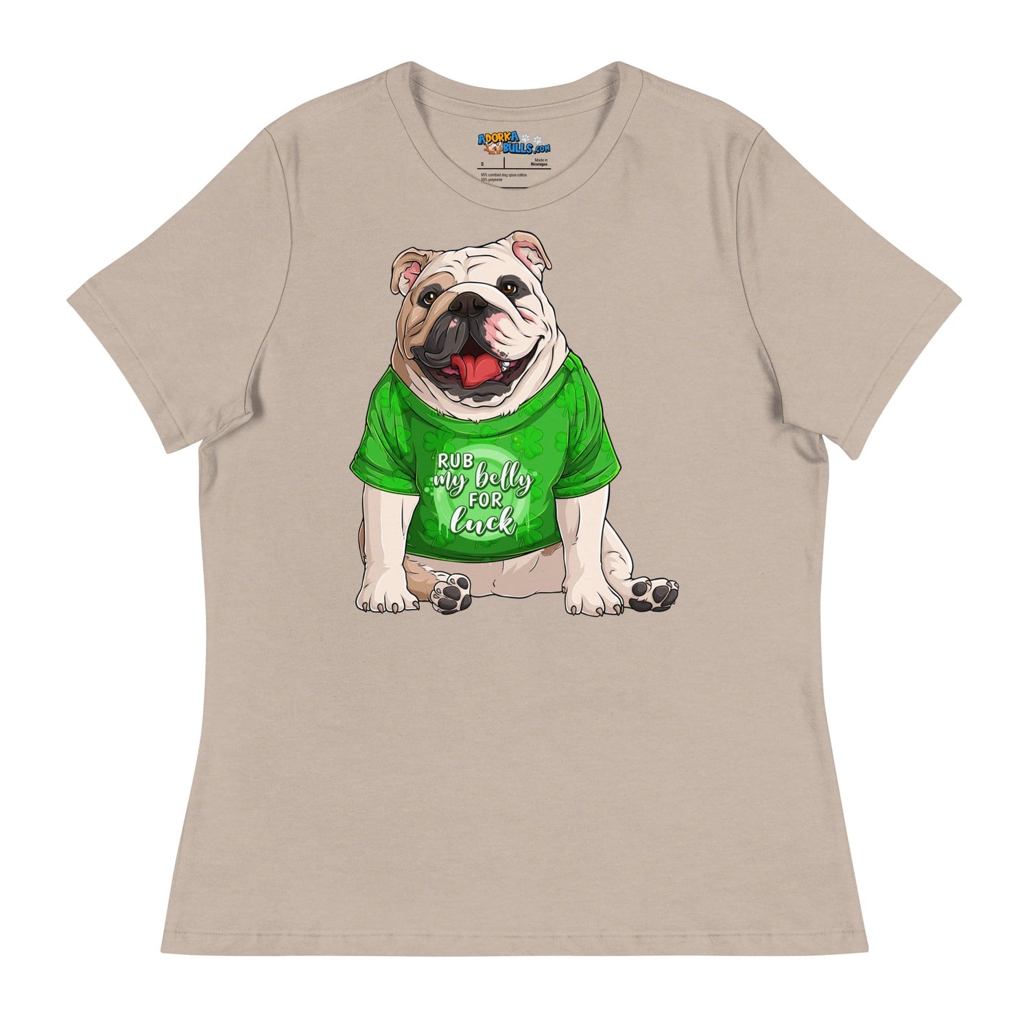 &quot;Rub My Belly For Luck&quot; English Bulldog Women&