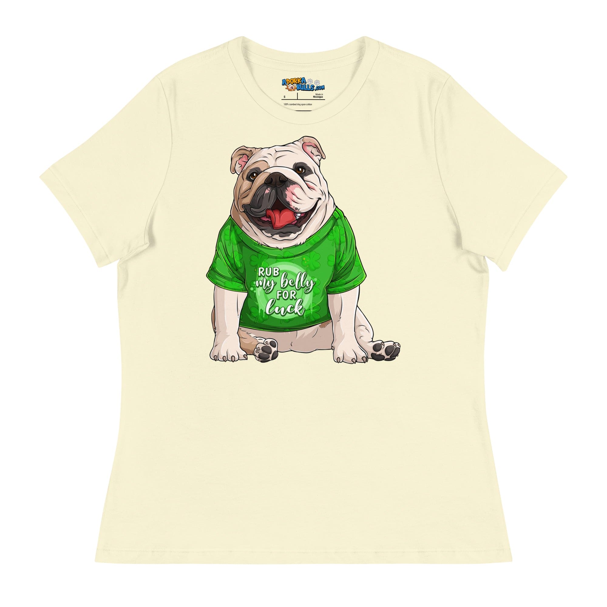 &quot;Rub My Belly For Luck&quot; English Bulldog Women&