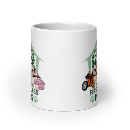 "Second Hand Animals Make First Class Pets" English Bulldog Mug (20oz)
