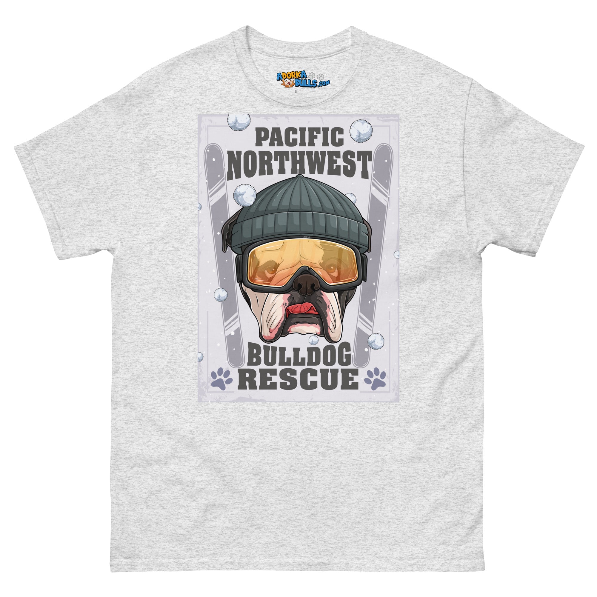 &quot;Snow Bullies&quot; English Bulldog Skier Men&