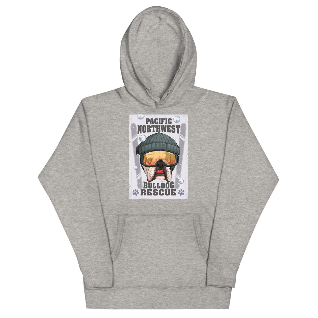 &quot;Snow Bullies&quot; English Bulldog Skier Unisex Hoodie