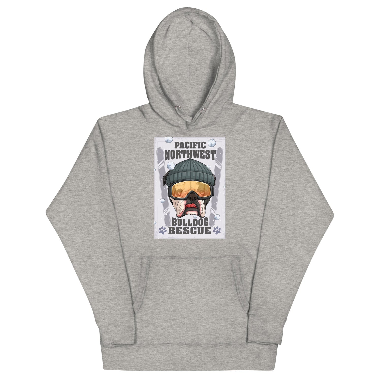 &quot;Snow Bullies&quot; English Bulldog Skier Unisex Hoodie