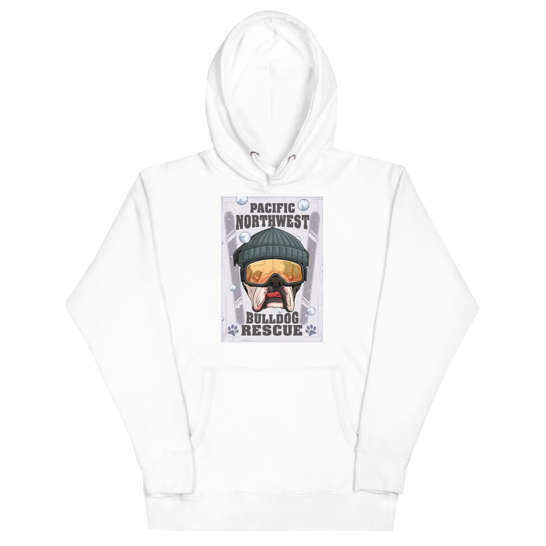 &quot;Snow Bullies&quot; English Bulldog Skier Unisex Hoodie