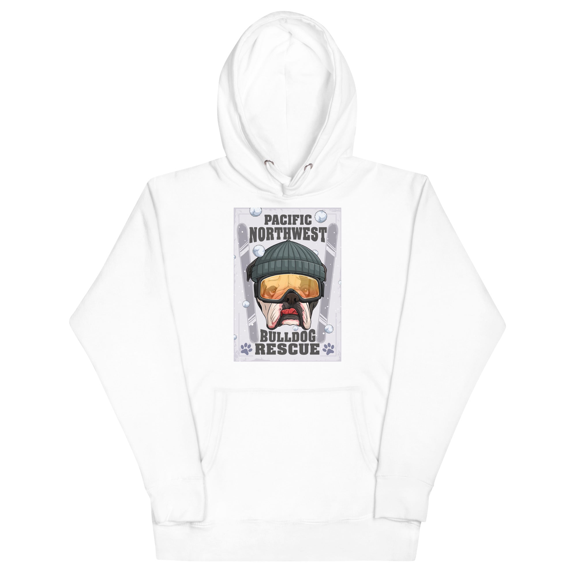 &quot;Snow Bullies&quot; English Bulldog Skier Unisex Hoodie