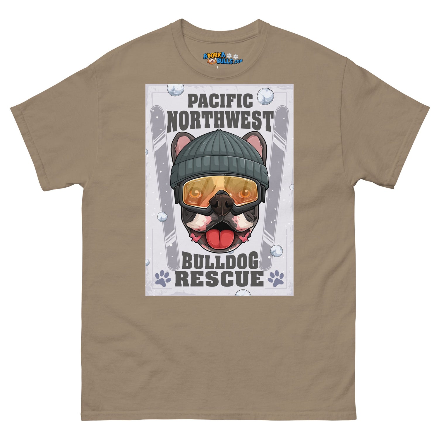 &quot;Snow Bullies&quot; Frenchie Skier Men&