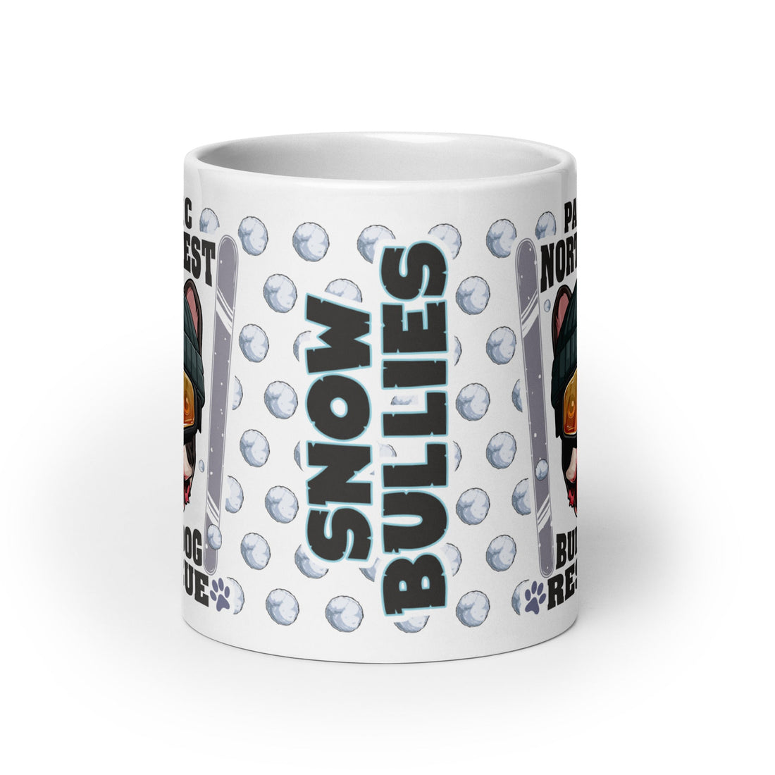 &quot;Snow Bullies&quot; Frenchie Skier Mug
