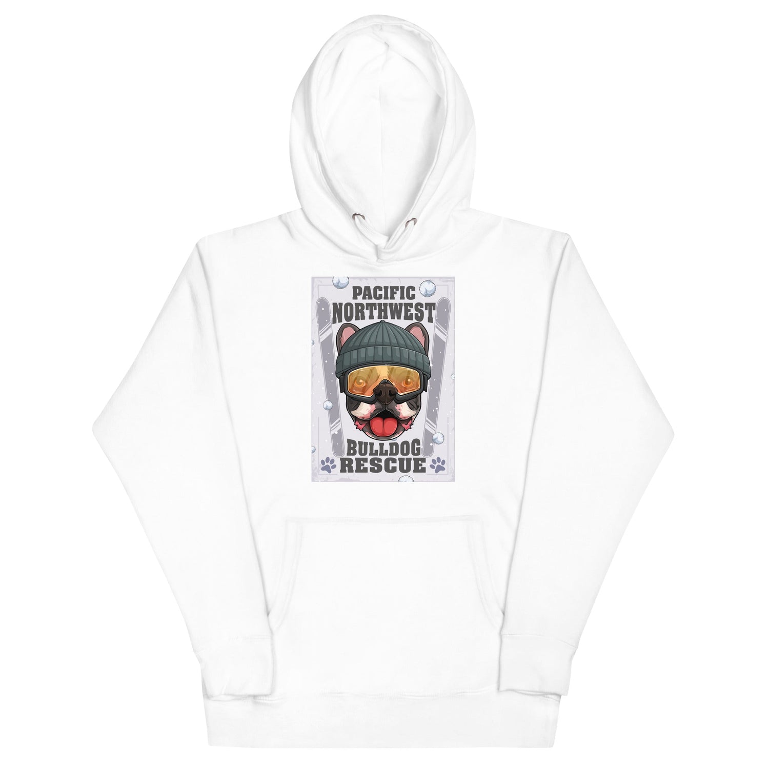 &quot;Snow Bullies&quot; Frenchie Skier Unisex Hoodie