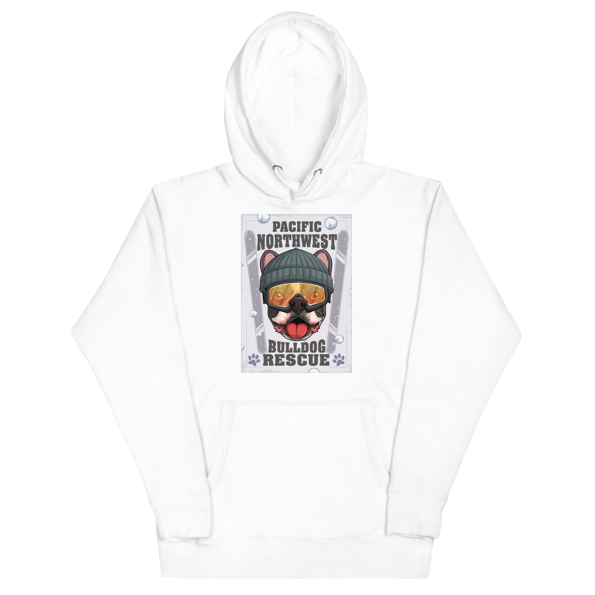 &quot;Snow Bullies&quot; Frenchie Skier Unisex Hoodie