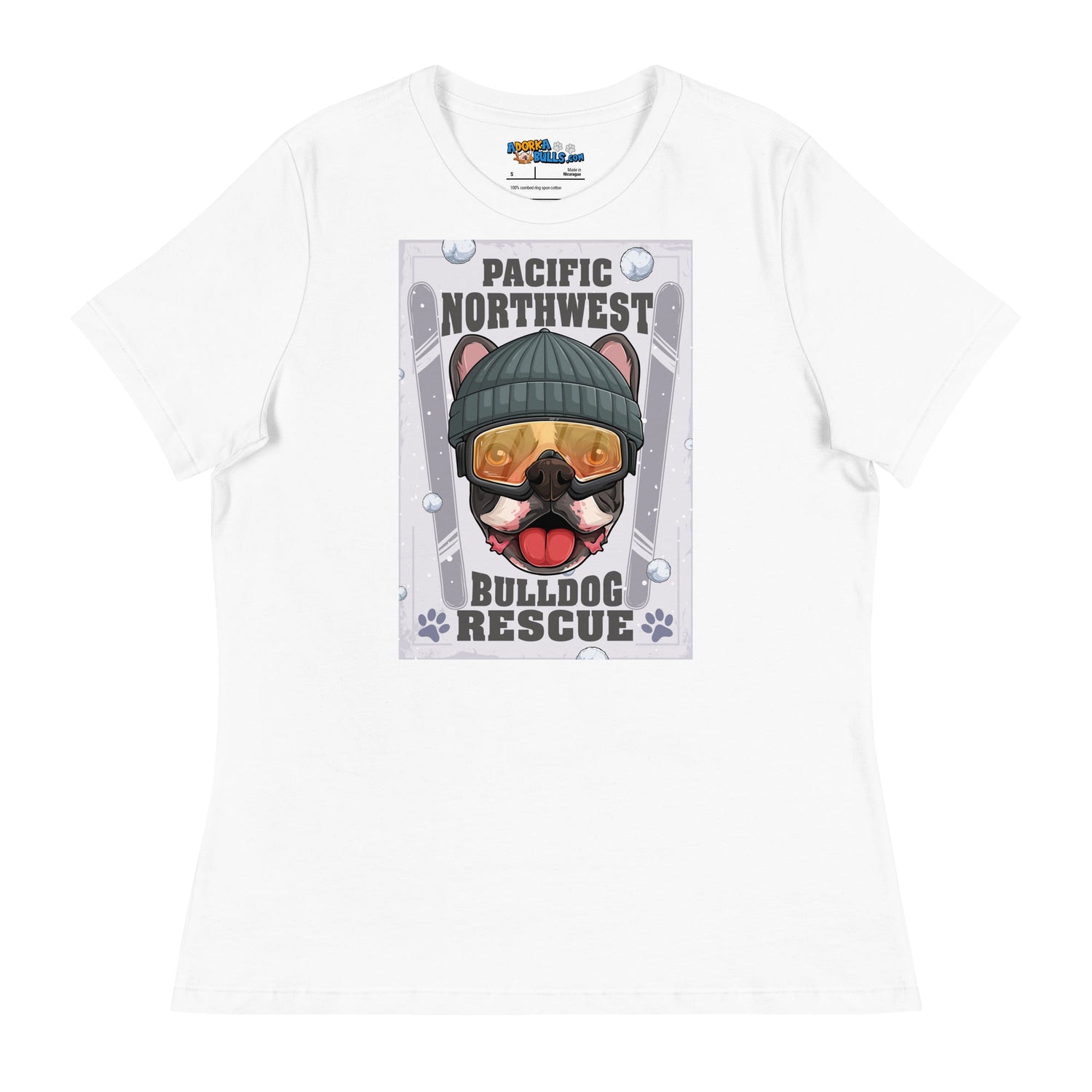&quot;Snow Bullies&quot; Frenchie Skier Women&