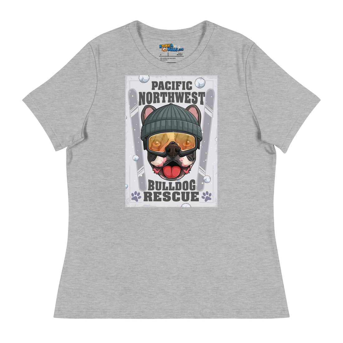 &quot;Snow Bullies&quot; Frenchie Skier Women&