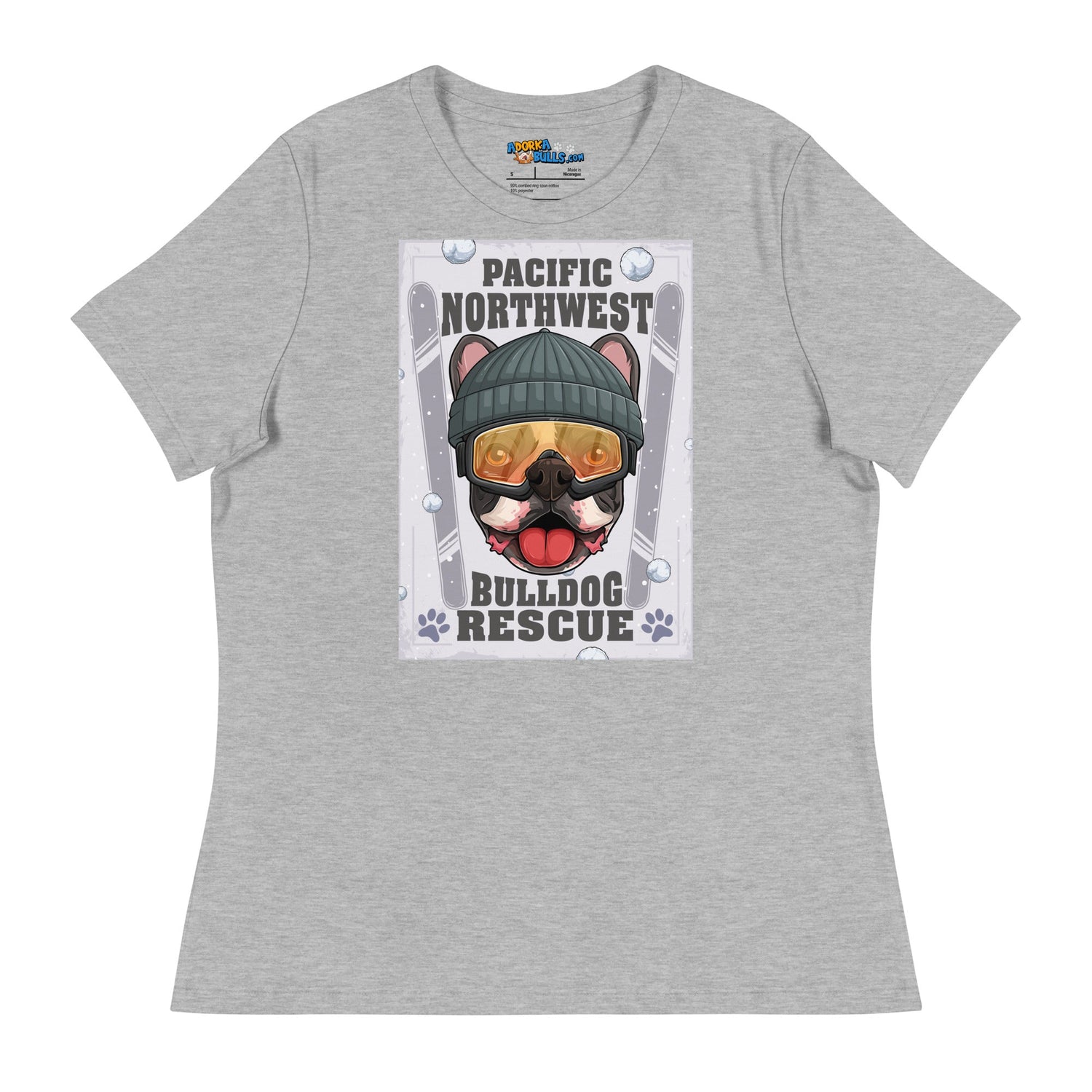 &quot;Snow Bullies&quot; Frenchie Skier Women&