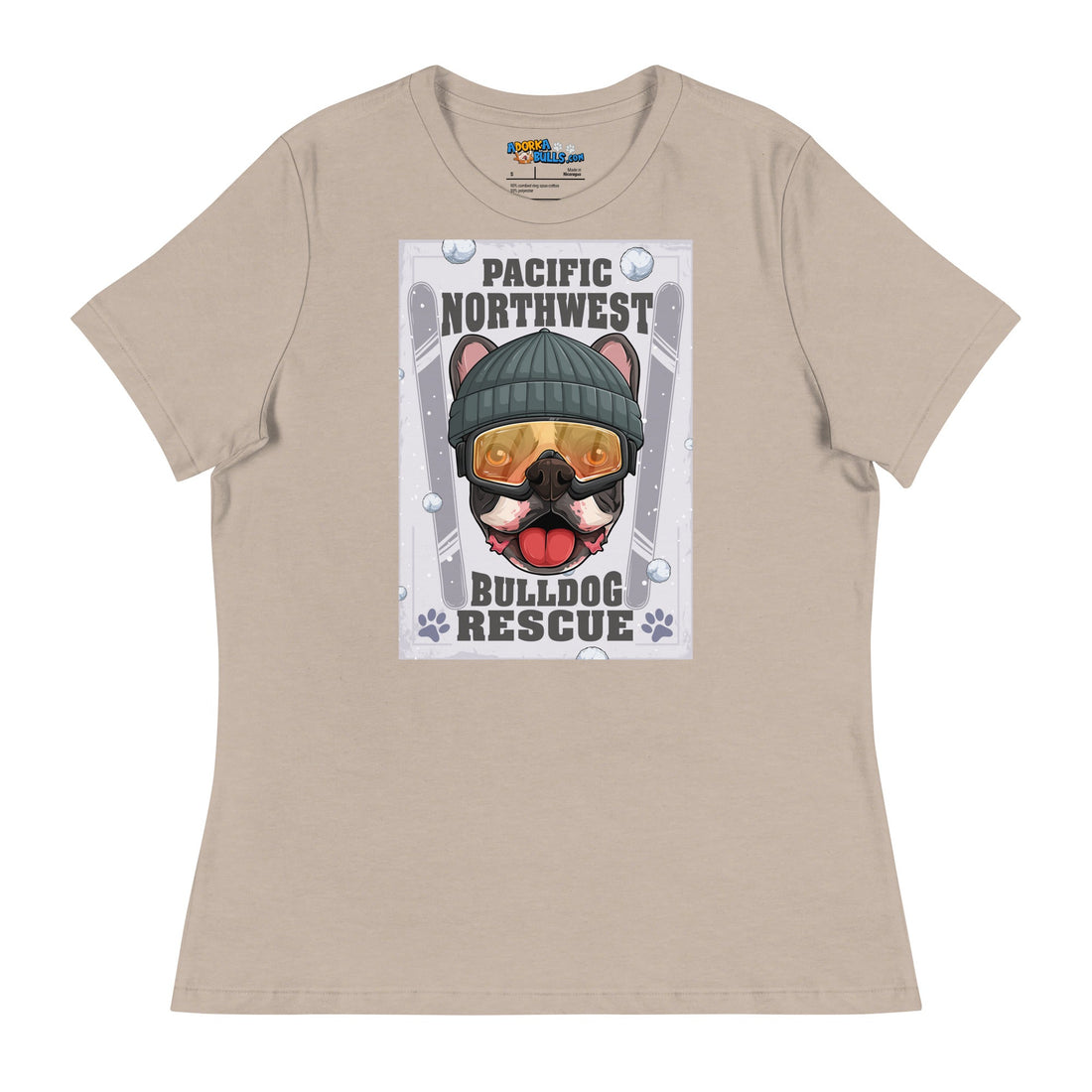 &quot;Snow Bullies&quot; Frenchie Skier Women&