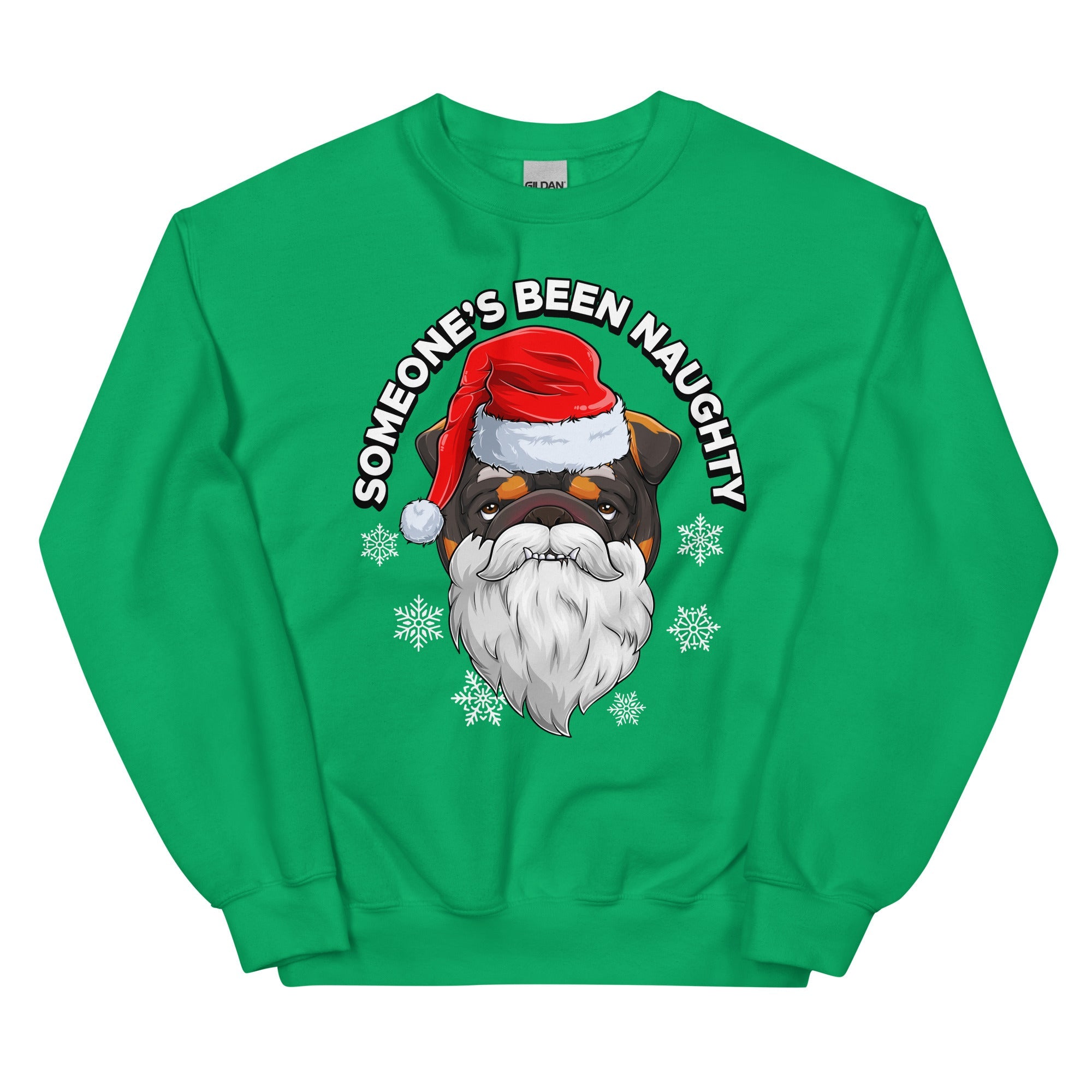 &quot;Someone’s Been Naughty&quot; Bulldog Sweatshirt | Tri Colored